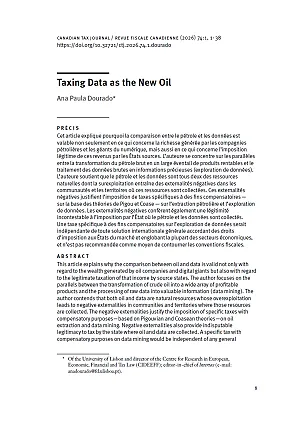 Artigo da Profa. Doutora Ana Paula Dourado publicado no Canadian Tax Journal