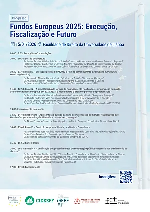 Congresso &ldquo;Fundos Europeus 2025: Execu&ccedil;&atilde;o, Fiscaliza&ccedil;&atilde;o e Futuro&rdquo;