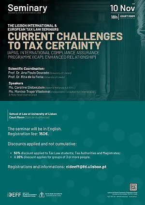 Current Challenges to Tax Certainty (APAs, International Compliance Assurance Programme (ICAP), Enhanced relationship)