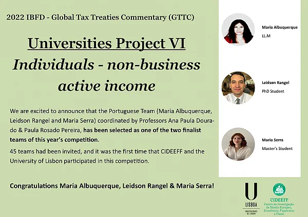 Finalist Team "2022 IBFD - Global Tax Treaties Commentary (GTTC)"