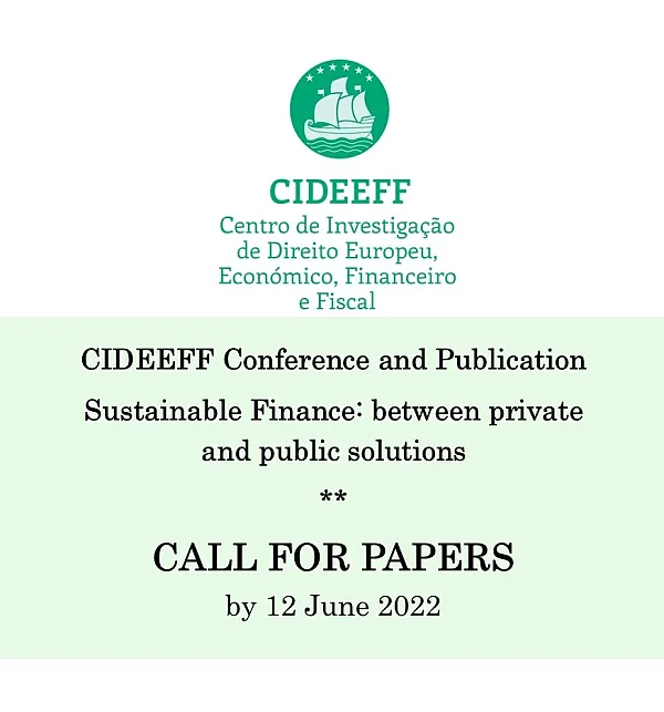 CIDEEFF Conference and Publication Sustainable Finance: between private and public solutions