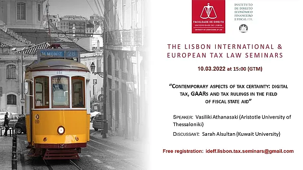Seminar - Contemporary aspects of tax certainty: digital tax, GAARs and tax rulings in the field of fiscal state aid