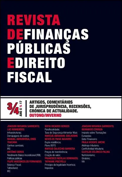 Issue n.º 3/4 X of the Journal Of Public Finance and Tax Law