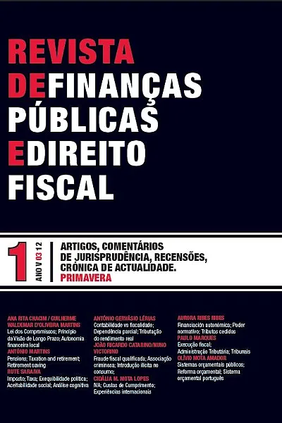 N.º 1 do Ano V da Revista de Finanças Públicas e Direito Fiscal
