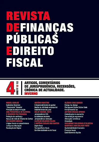 N.º 4 V da Revista de Finanças Públicas e Direito Fiscal