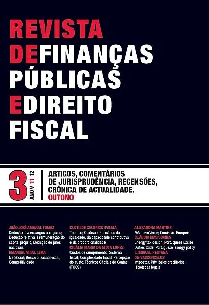 N.º 3 V da Revista de Finanças Públicas e Direito Fiscal