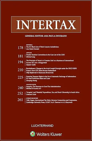 Editorial: The Pillar Two Top-Up Taxes: Interplay, Characterization, and Tax Treaties