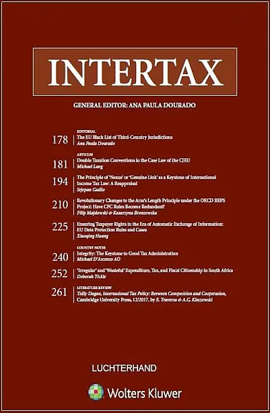  Editorial: Pillar Two Model Rules: Inequalities Raised by the GloBE Rules, the Scope, and Carve-Outs