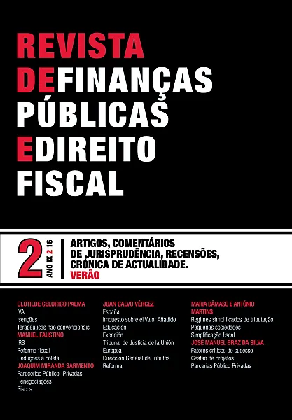 Issue n.º 2 IX of the Journal Of Public Finance and Tax Law